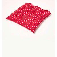 Homescapes Seat Pad Luxury Cotton Red Polka Dot Indoor Outdoor Garden Cushion, 40cm