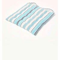 Homescapes Seat Pad Luxury Cotton Blue Striped Indoor Outdoor Garden Cushion, 40cm