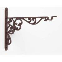 Homescapes Brown Cast Iron Extra Large Hanging Basket Hook