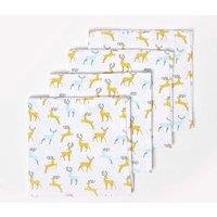 Homescapes Majestic Stag Grey Christmas Napkins, Set of 4