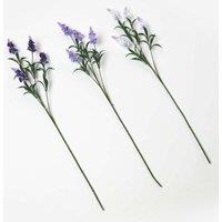 Homescapes Artificial Lavander Spray Single Stem Set of 3, 68cm