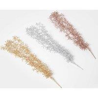 Homescapes Silver & Gold Mistletoe Garland Set of 3, 53 cm