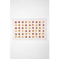 Homescapes 100% Cotton Bath Mat Tufted Polka Dot Design in Mustard