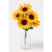 Homescapes Handmade Sunflower Artificial Bouquet in Yellow