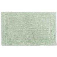 Homescapes Luxury Bath Mat Reversible 100% Cotton 1600GSM, 50 x 80cm, Extra Soft in Pale Green | Size: 50 x 80 cm