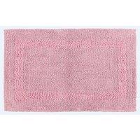 Homescapes Luxury Bath Mat Reversible 100% Cotton 1600GSM, 50 x 80cm, Extra Soft in Baby Pink | Size: 50 x 80 cm