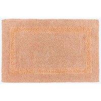 Homescapes Luxury Bath Mat Reversible 100% Cotton 1600GSM, 50 x 80cm, Extra Soft in Peach | Size: 50 x 80 cm