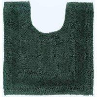Homescapes Luxury Pedestal Mat Reversible 1600GSM 100% Cotton, 50 x 55cm Bath Mat in Dark Green | Size: 50 x 55 cm