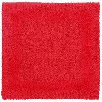Homescapes Luxury Square Bath Mat 1600GSM 100% Cotton Reversible Shower Mat, 50cm in Red