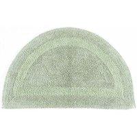 Homescapes Luxury Semi Circle Bath Mat Reversible 1600GSM 100% Cotton, 50 x 80cm in Pale Green | Size: 50 x 80 cm