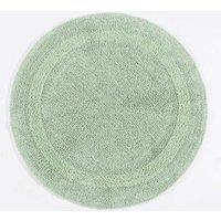 Homescapes Luxury Round Bath Mat Reversible 100% Cotton 1600GSM, 80cm, Quick Dry in Pale Green
