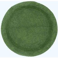 Homescapes Luxury Round Bath Mat Reversible 100% Cotton 1600GSM, 80cm, Quick Dry in Light Green