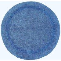 Homescapes Luxury Round Bath Mat Reversible 100% Cotton 1600GSM, 80cm, Quick Dry in Cobalt