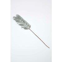 Homescapes Glitter Palm Leaf Single Stem in Green