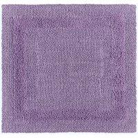 Homescapes Luxury Square Bath Mat 1600GSM 100% Cotton Reversible Shower Mat, 50cm in Lilac