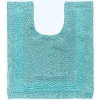 Homescapes Luxury Pedestal Mat Reversible 1600GSM 100% Cotton, 50 x 55cm Bath Mat in Aqua | Size: 50 x 55 cm