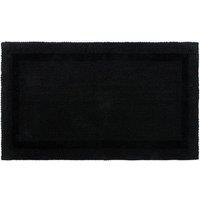 Homescapes Luxury Bath Mat Reversible 100% Cotton 1600GSM, 50 x 80cm, Extra Soft in Black | Size: 50 x 80 cm
