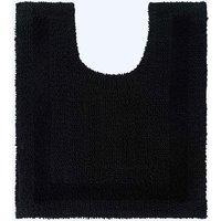 Homescapes Luxury Pedestal Mat Reversible 1600GSM 100% Cotton, 50 x 55cm Bath Mat in Black | Size: 50 x 55 cm