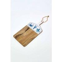 Homescapes Sea Animal Mango Wood Chopping Board in Natural