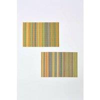 Homescapes Striped Bamboo Placemats, Set of 2