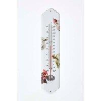 Homescapes Outdoor Thermometer with Farmyard Animal Design in White