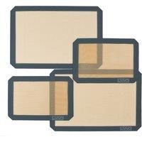 LIVIVO Silicone Baking Mats Set of 4 Non Stick Reusable Oven Liners Heat Resistant Sheets for Baking Cooking in Light Beige