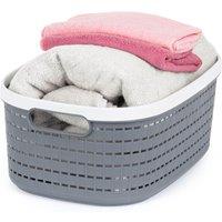 LIVIVO Plastic Cleaning Storage Basket in Grey | Size: Large