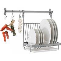 LIVIVO Hanging Dish Drainer Rack Grey