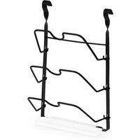 LIVIVO Wall Mounted Lid Holder Rack Kitchen Storage Organiser in Black