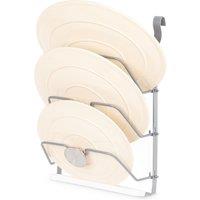 LIVIVO Kitchen Saucepan Lid Organiser Rack in Grey