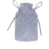 LIVIVO 2L Hot Water Bottle Grey - Diamond Stitch Microfiber Cover