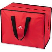 Christmas Village Premium Christmas Decoration Storage Bag - Grey in Red