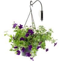 LIVIVO 12 Inch Swivel Hanging Basket Bracket Wall Hook for Hanging Baskets Garden Bracket with Screws & Plugs in Metallic Silver