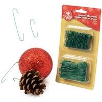 Christmas Village Christmas Bauble Hooks Set of 200 - Green