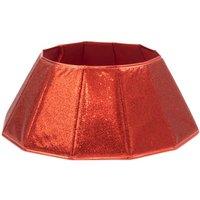 Christmas Village Diamond Glossy Christmas Tree Skirt in Red | Size: 1 Pack
