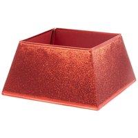 Christmas Village Square Glitter Christmas Tree Skirt - Gold in Red | Size: 1 Pack