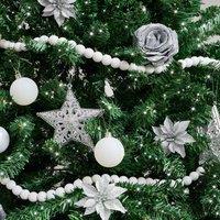 Melody Maison White Wooden Ball Garland - 150cm (1.5m / 59')