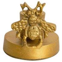 Melody Maison Round Gold Bee Candle Holder - 6cm