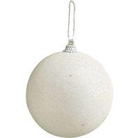 Melody Maison Set Of 3 White Beaded Baubles - 8cm