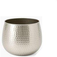 Melody Maison Medium Silver Hammered Metal Planter