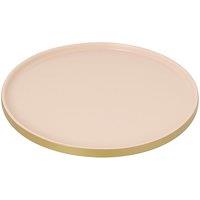 Melody Maison Round Metal Gold & Pink Tray