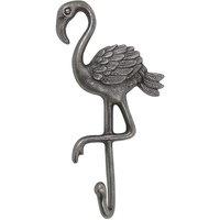 Melody Maison Silver Flamingo Wall Hook - 23cm in Metallic Silver