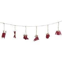 Melody Maison Dark Red & White Winter Garland / Table Scatters - 120cm (1.2m / 47.2')
