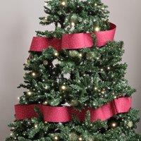 Melody Maison Red Polka Dot Detailed Fabric Tree Ribbon - 270cm (2.7m / 106.3')