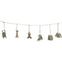 Melody Maison Green & White Winter Garland / Table Scatters - 120cm (1.2m / 47.2')