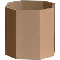Melody Maison Mocha Brown Wooden Octagonal Edge Waste Paper Bin