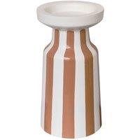 Melody Maison Large Burnt Orange Striped Pillar Candle Holder - 28cm