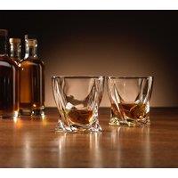 Menkind Connoisseur Creations Twisted Tumblers With Ice Stones in Clear