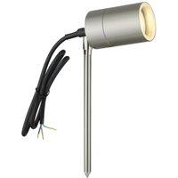 First Choice Lighting Blaze - Stainless Steel Outdoor Spike Light in Silver