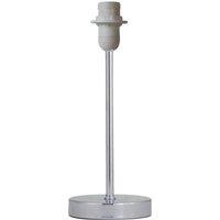 First Choice Lighting Chrome Stick Table Lamp Base Only in Silver